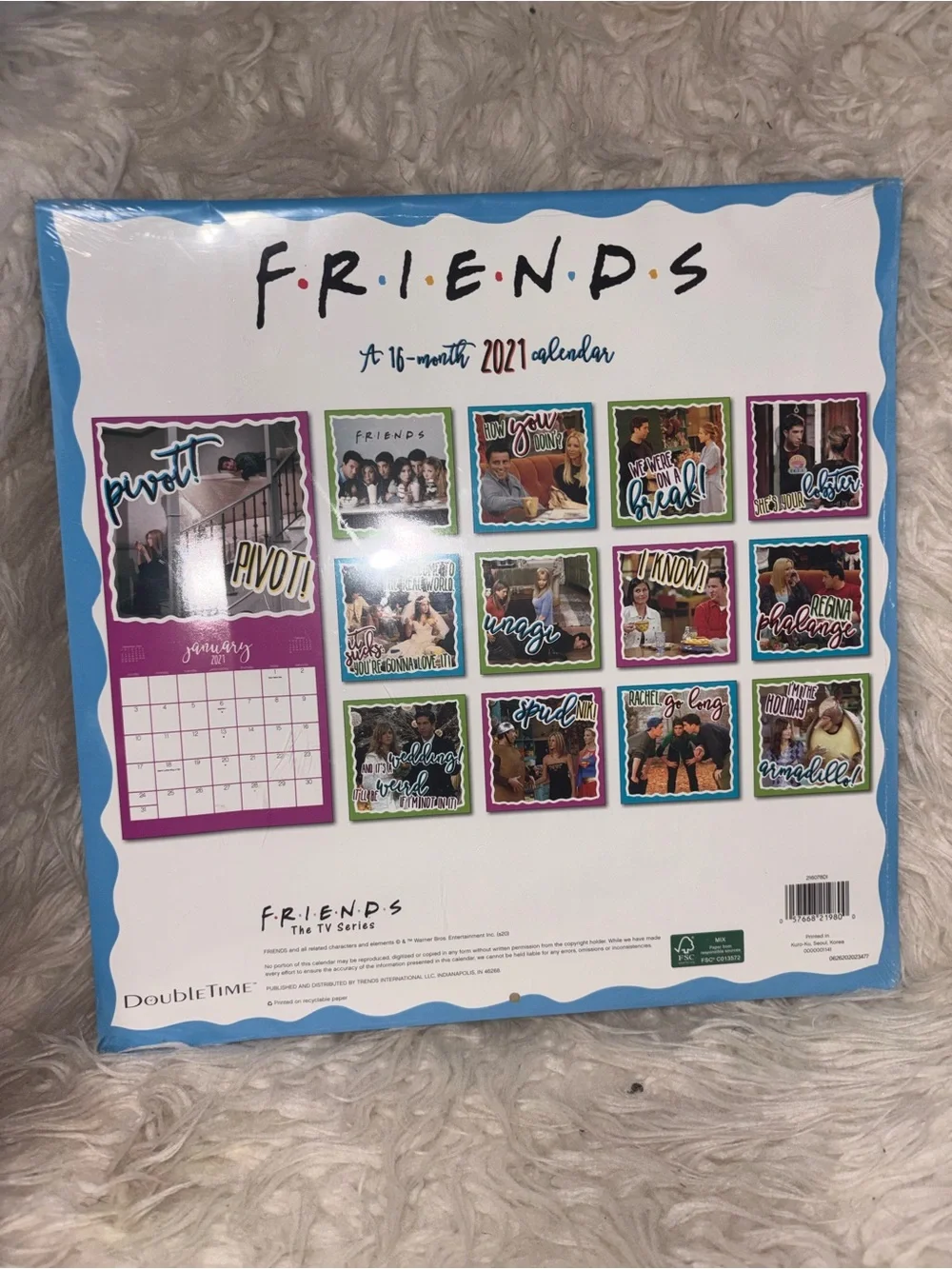 Friends 2021 Wall Calendar - Red Cover